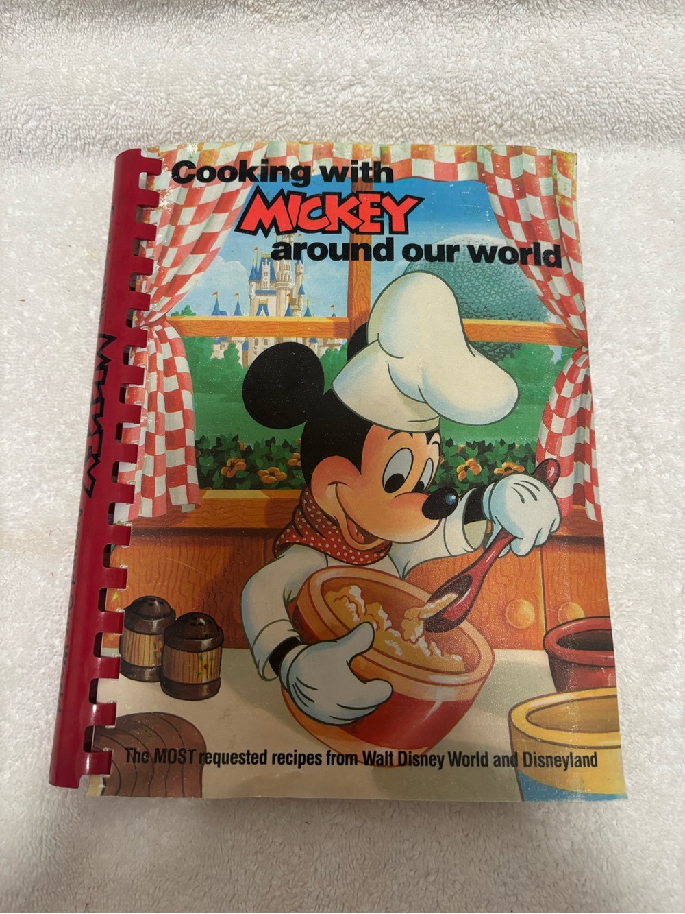 Vintage Disney Cooking with Mickey Cookbook - Red
